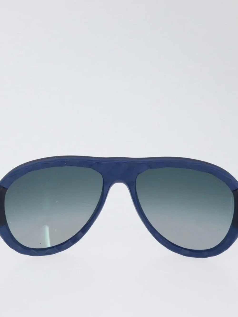 CHANEL Sunglasses plastic Blue CC Auth BA10703